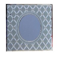 Birchas Hamazon Square Trifold Blue Diamond Design Edut Mizrach