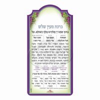 Al HaMichyah Magnet Purple Green Grapes Design Ashkenaz 8.2" x 4.3"