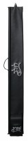 Vinyl Lulav Holder Attached Esrog Pouch with Carrying Handle Accented with Dark Gray Embroidery Black