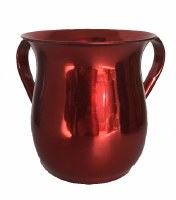 Wash Cup Red Metallic Metal