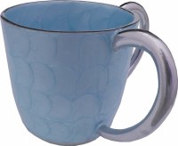 Wash Cup Enamel Light Blue Petal Design