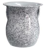 Additional picture of Wash Cup Stainless Steel White Marble Design