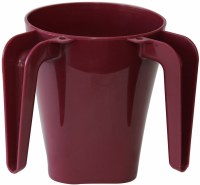 Plastic Wash Cup Maroon 5.5"