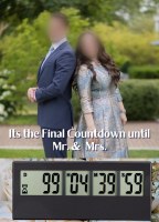 Personalized Tabletop Wedding Countdown Clock 5" x 7"