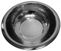 Wash Bowl Stainless Steel Hammered Design 12"