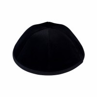 Cool Kippah Black Velvet 6 Part Size 7