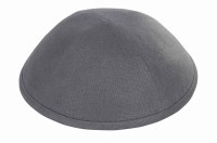 Yarmulka Linen Charcoal Gray Size 4