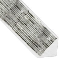 Atara Silver Colored Rectangles and Small Rhinestones Striped Design