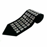 Velvet Atara Swarovski Crystal Rectangle Shape Black 4.7"