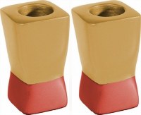 Yair Emanuel Candlesticks Gold and Red Small Anodized Aluminum