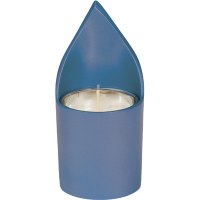 Yair Emanuel Anodized Aluminum Memorial Candle Holder - Blue