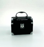 Aluminum Esrog Box Black Chest