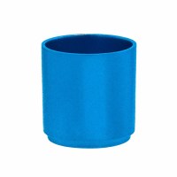Additional picture of Yair Emanuel Anodized Aluminum Tea Light Single Candle Holder Modular Stackable Blue