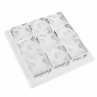 Lucite Tic Tac Toe White Tray