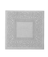 Zemiros Shabbos Booklet Embossed Lacey Design Cover Silver Edut Mizrach [Paperback]