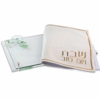 Additional picture of Lucite Challah Board Leaf Design Green 11" x 16"