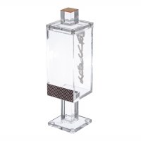 Additional picture of Lucite Matches Holder Magnetic Closure Silver
