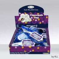 Additional picture of Chanukah Gelt Pareve Dark Chocolate Coins One Bag