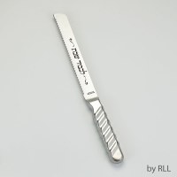 Additional picture of Challah Knife Stainless Steel Laser Etched Blade Wavy Designed Handle