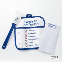 Additional picture of Chanukah Hostess Set 3 Piece Contains Pot Holder Spatula and Notepad