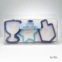 Additional picture of Glitter Cookie Cutters Chanukah 3 Pack