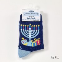 Additional picture of Chanukah Crew Socks Ugly Sweater Design Youth Size 1-5