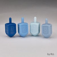 Additional picture of Plastic Dreidels in a Jar Medium Size Blue 25 Pieces