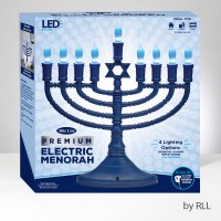 Additional picture of Electric Plastic Menorah LED Premium Blue