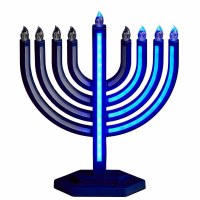 Additional picture of Electric LED Menorah ColorWave Design Multi-function Color Changing Branches and Bulbs
