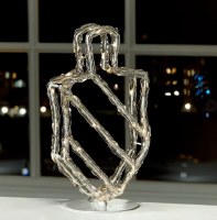 Additional picture of LED Dreidel Decoration Twinkling Lights Battery Operated Clear 9.5"