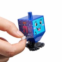Additional picture of Chanukah Jumping Dreidel Blue 2.5"