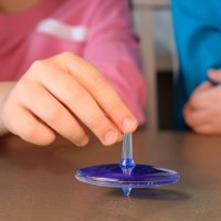 Additional picture of Plastic Dreidel Lava Design Blue Purple 2.75"