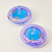 Additional picture of Lava Dreidel Gold Glitter Accent Blue Purple 2 Pack