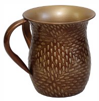 Additional picture of Stainless Steel Wash Cup Brown and Gold Design