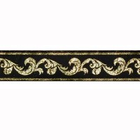 Additional picture of Tallis Wool Size 50 Decorative Ribbon Style #5 Black and Gold 47" x 68"
