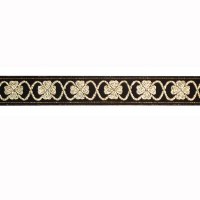 Additional picture of Tallis Wool Size 70 Decorative Ribbon Style #20 Black and Gold 60" x 80"