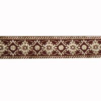 Additional picture of Tallis Wool Size 60 Decorative Ribbon Style #4 Maroon and Gold 55" x 75"