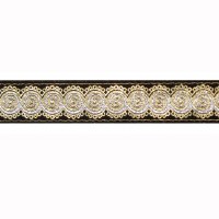 Additional picture of Tallis Wool Size 24 Decorative Ribbon Style #2 Black and Gold 24" x 72"