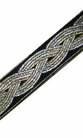 Additional picture of Tallis Wool Size 60 Decorative Ribbon Style #3 Black and Gold 55" x 75"