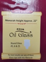 Additional picture of Jumbo Silver Plated Oil Menorah Classic Design