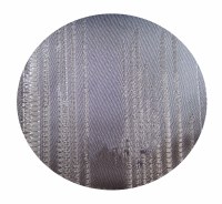 Additional picture of Jacquard Tablecloth Grey Patterned Lines Design on Cream Base Includes 5 Napkins 72" x 96"