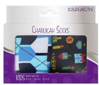 Additional picture of Chanukah Crew Socks Holiday Theme Design 2 Pack Child Size 13-5