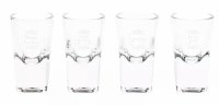 Additional picture of Glass Purim Shot Glasses Clear 4 Pack