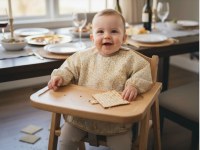 Additional picture of Polyester Passover Baby Bib with Sleeves Matza Design Size Small
