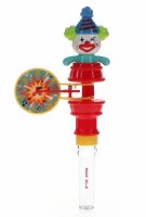 Additional picture of Purim Clown Noise Maker Fillable Bottom Assorted Colors Single Piece 8.7"