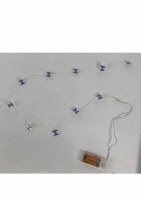 Additional picture of Israeli Flag Light Garland Decoration Battery Operated 3'