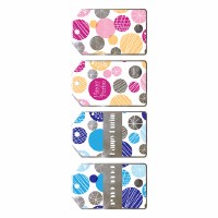 Additional picture of Foiled Mishloach Manos Gift Tags Large Size 12 Count