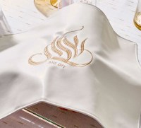 Additional picture of Faux Leather Challah Cover Regal Design Gold 17.5" x 22"
