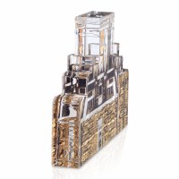 Additional picture of Lucite Bais Hamikdash Sculpture Gold 9.5"