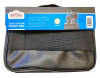 Additional picture of Talis and Tefillin Leather Travel Bag with Strap Medium Size Black